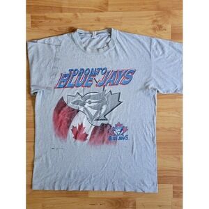 Vintage 1990s MLB Toronto Blue Jays Baseball Bulletin Athletics Gray XL t-shirt
